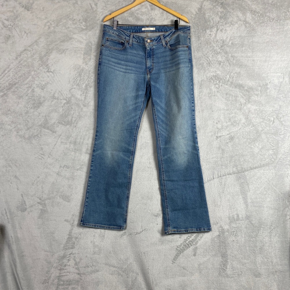 Levis Superlow Bootcut Jeans Womens 33 Medium Wash Blue Low Rise A4679-0001